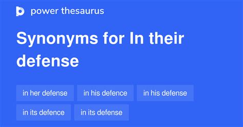 defense synonym|in their defense synonym.